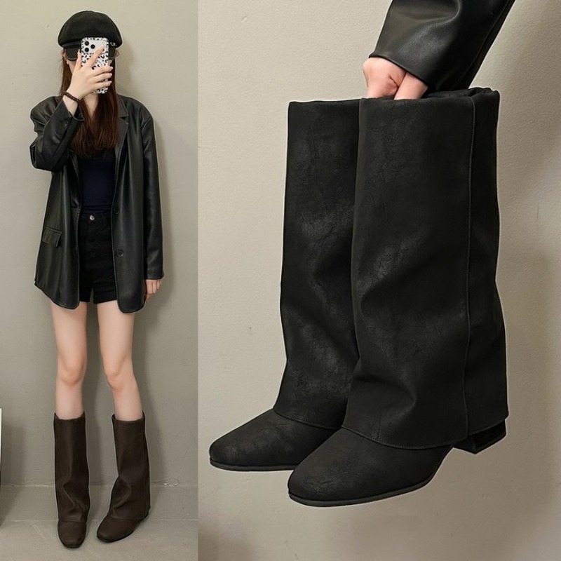 2026 New Square Head Vintage F - Vintage Fashion Boots ulasan dan harga