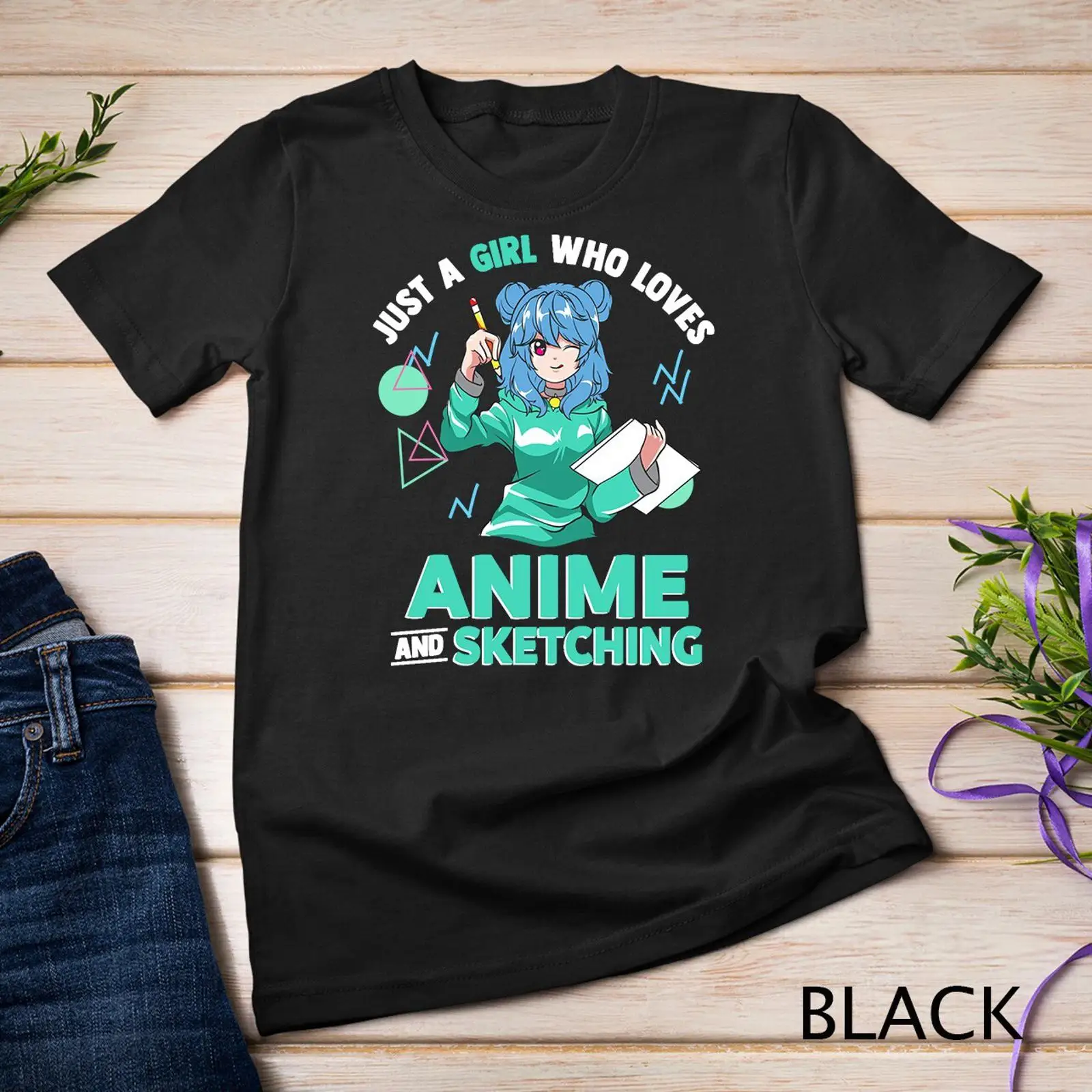 Just A Girl Who Loves Anime an - Vintage Fashion Sketches ulasan dan harga