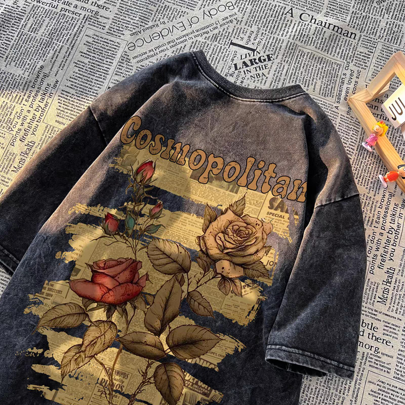 Vintage Washed Black Newspaper - Vintage Fashion Newspaper ulasan dan harga