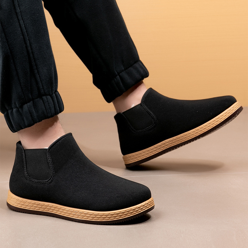 Men's Cotton Shoes Men's Winte - Vintage Fashion Boots ulasan dan harga
