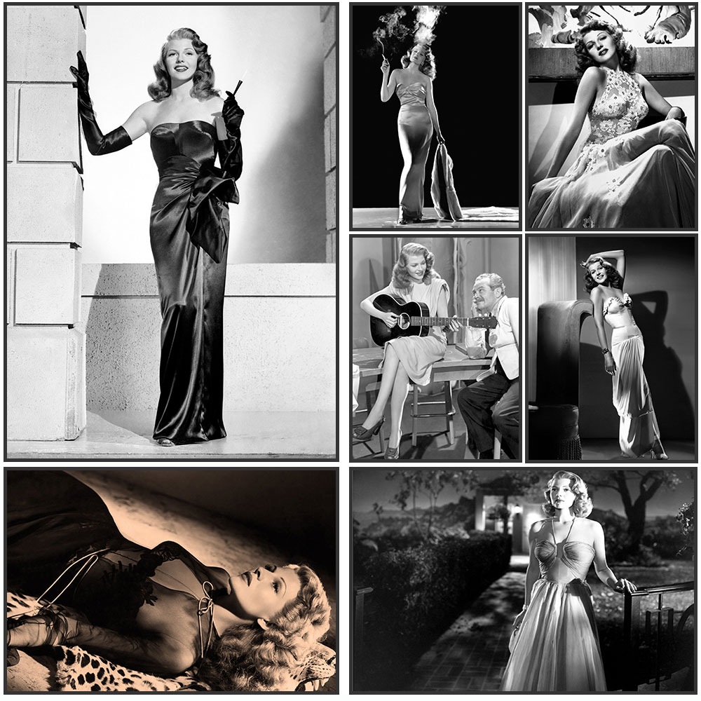 Rita Hayworth Poster,Black and - Vintage Fashion Sketches ulasan dan harga