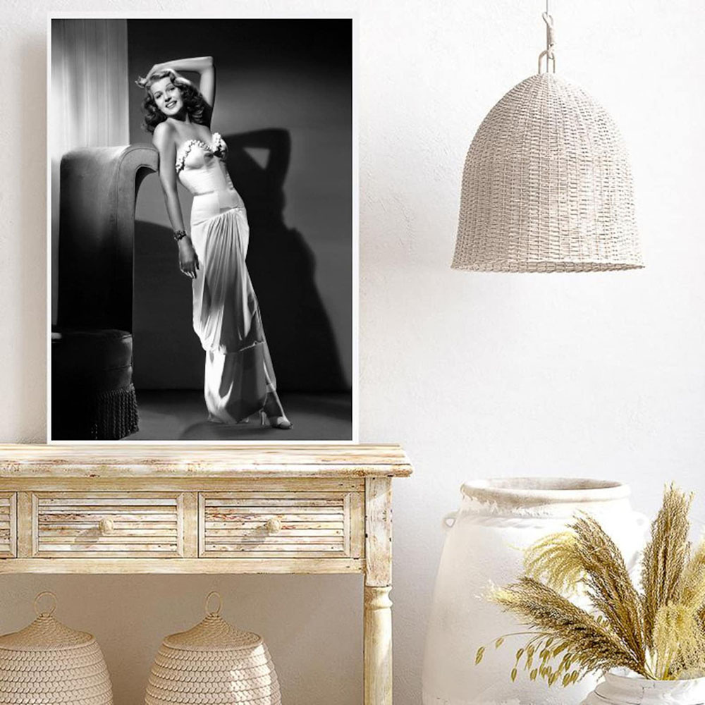 Rita Hayworth Poster,Black and - Vintage Fashion Sketches ulasan dan harga