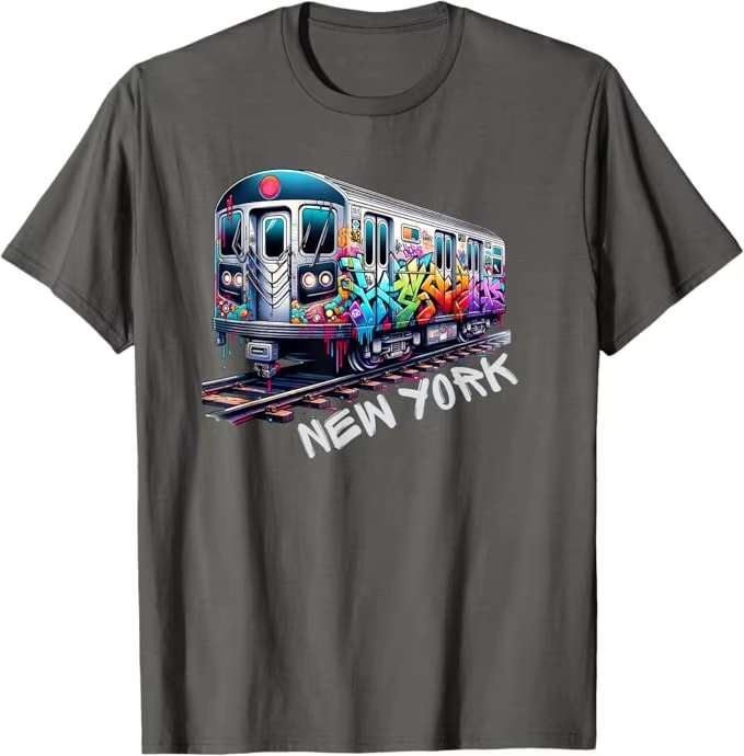 New York Train Graffiti Style  - Vintage Fashion Nyc ulasan dan harga